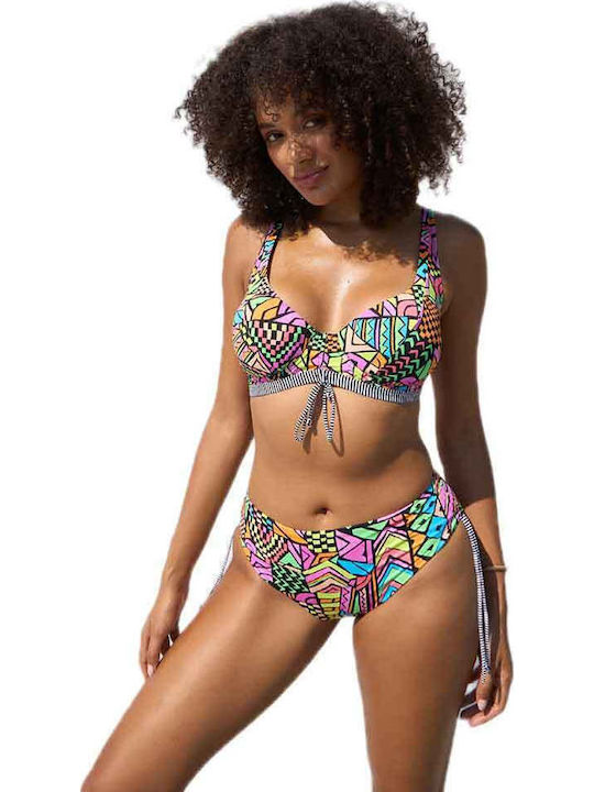 Bikini Bottoms Slip High Waist Black