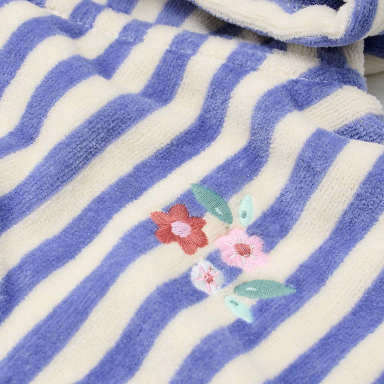 Little Dutch Kid's Beach Poncho Dreamy Purple Stripe One Size