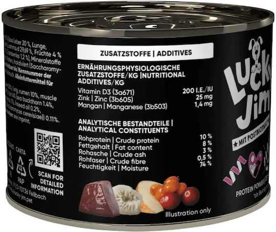Lucky Jim Υγρή Τροφή Σκύλων με Αρνί 200gr