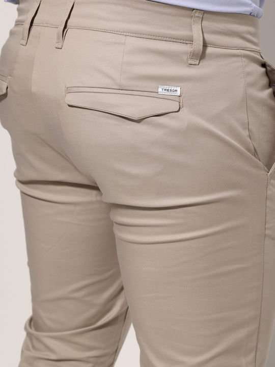 Ανδρικό Παντελόνι Chino Slim Fit Sand