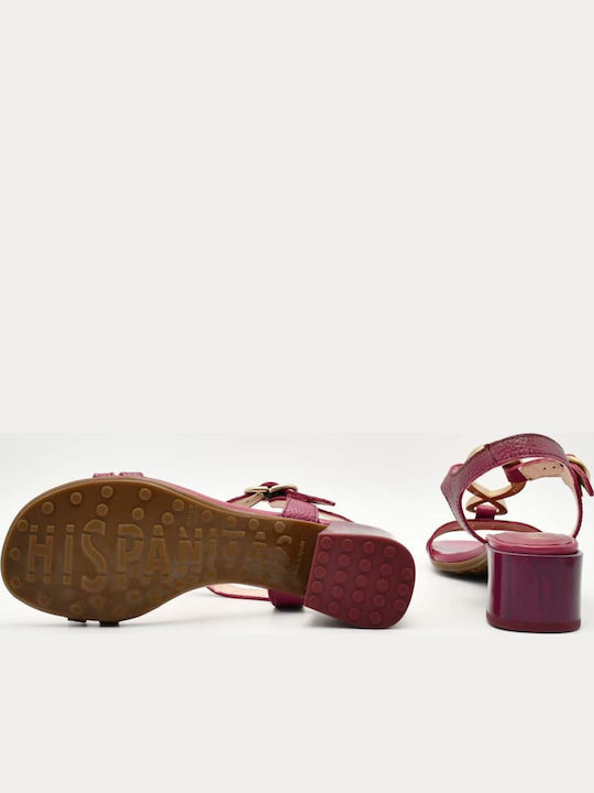 Leather Sandals Fuchsia