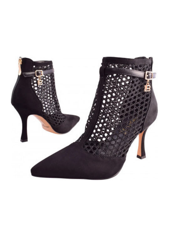 Stiefeletten Damen mit Absatz Schwarz