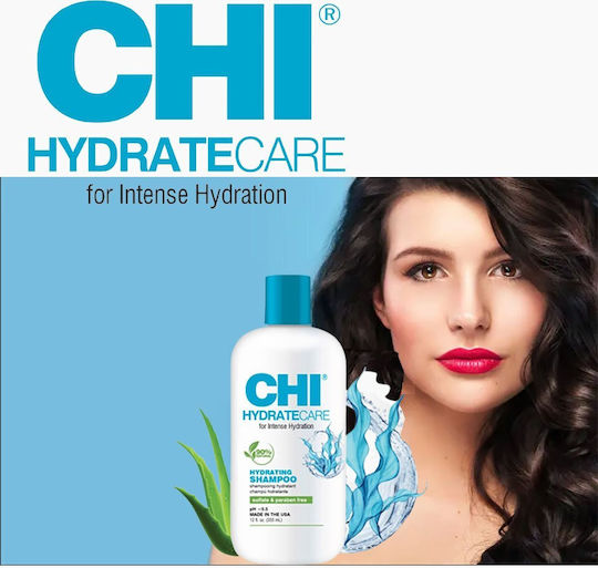 CHI Hydratecare – Hydrating Σαμπουάν Αναδόμησης/Θρέψης & Ενυδάτωσης για Ξηρά Μαλλιά Μαλλιά 355ml
