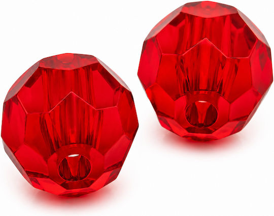 Acryl Polyhedral Perlen Rote 16mm 10Stück 20-08