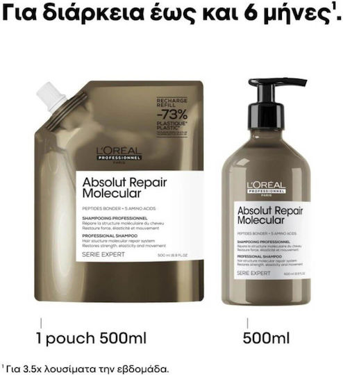 L'Oréal Professionnel Absolut Repair Molecular Nachfüllung Shampoos für Beschädigt Haare 1000ml