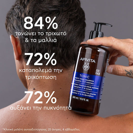 Apivita Men's Tonic Hippophae TC & Rosemary Σαμπουάν κατά της Τριχόπτωσης για Όλους τους Τύπους Μαλλιών 500ml