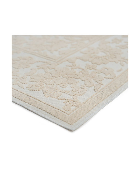 Tzikas Carpets Flora 384 119 Summer Bedroom Rug Sets Cotton Ecru 3 Pieces