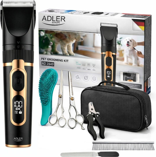 Adler Mașină de Tuns Profesională pentru Câini Reîncărcabilă din Titan 6000rpm Neagră