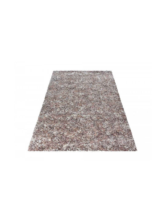 Lanudo 4500A Shaggy Bedroom Rugs Set Beige 3pcs