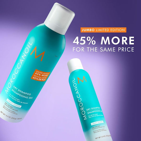 Moroccanoil Dry Shampoo Light Tones Ξηρό Σαμπουάν Όγκου & Λάμψης για Όλους τους Τύπους Μαλλιών 323ml