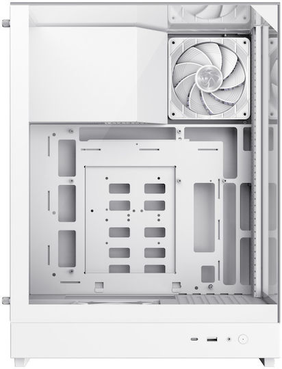 GameMax T20 Gaming Micro Tower Κουτί Υπολογιστή με Πλαϊνό Παράθυρο και ARGB Φωτισμό Λευκό
