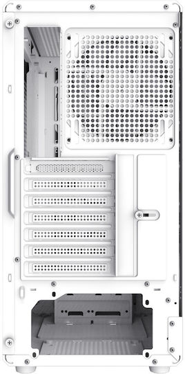 GameMax CLAW 460 Gaming Midi Tower Κουτί Υπολογιστή με Πλαϊνό Παράθυρο και ARGB Φωτισμό Λευκό