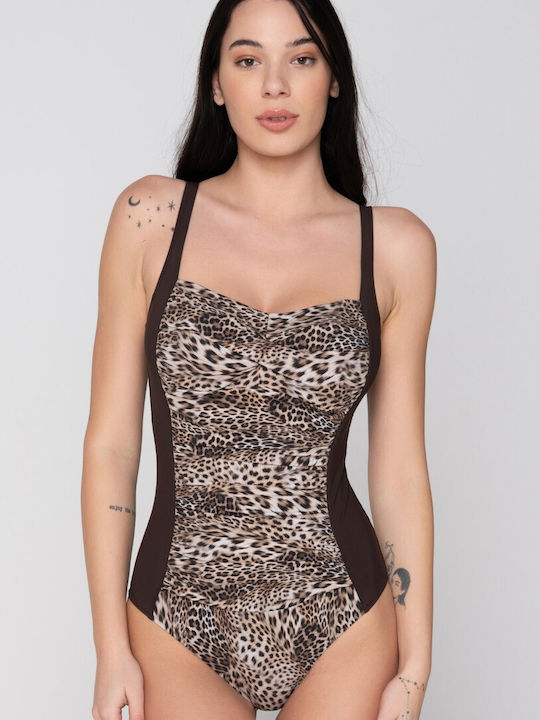 One Piece Swimsuit with Light Padding Multicolour