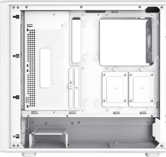 GameMax CLAW 460 Gaming Midi Tower Κουτί Υπολογιστή με Πλαϊνό Παράθυρο και ARGB Φωτισμό Λευκό