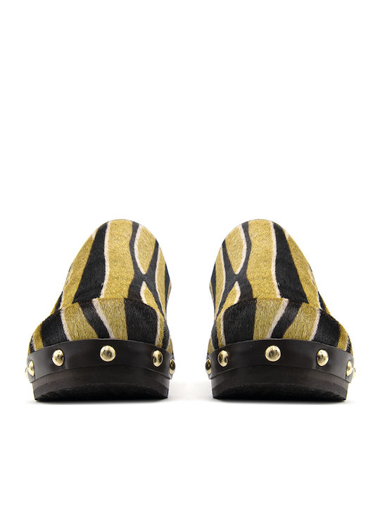 Scholl Pescura Δερμάτινα Mules Κίτρινα