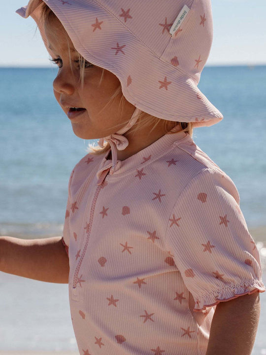 Little Dutch Palarie Copii Bucket Tesatura Cu Protectie Solara Seashells Bej