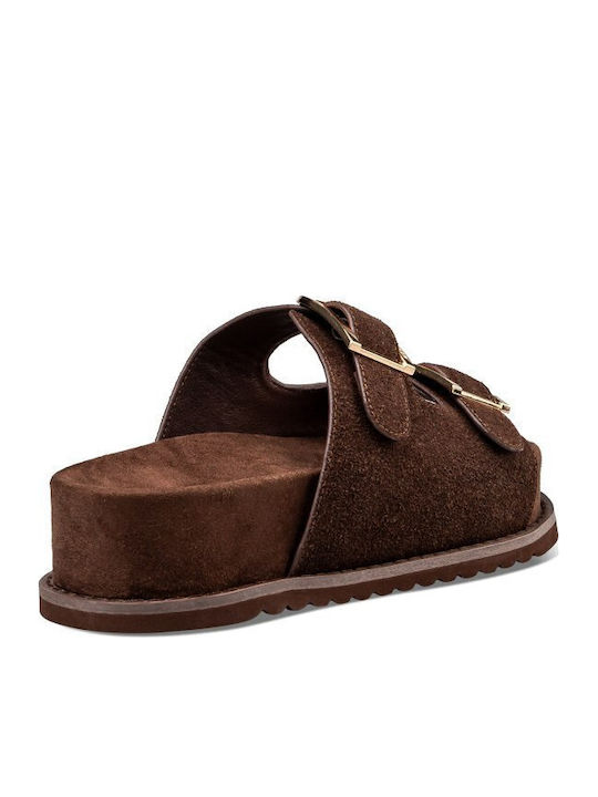 Дамски Сандали Flatforms Кафяви