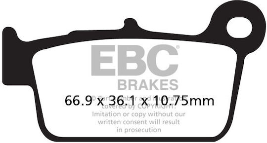 EBC Мотоциклетни Накладки Отзад
