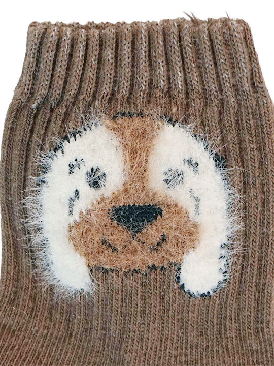 Unlu Παιδικές Κάλτσες Brown Puppy