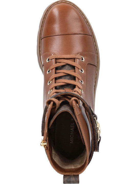 Leather Women's Ankle Boots Brown