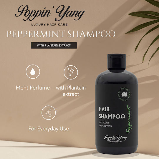 Poppin Yang Peppermint Shampoos for All Hair Types 300ml