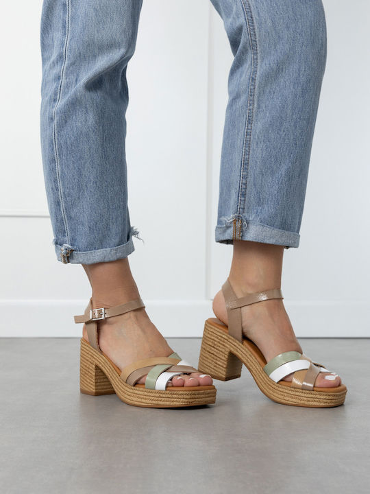 Leather Beige Sandals