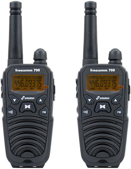 Stabo Freecomm 700 Set Walkie Talkie με Μονόχρωμη Οθόνη Σετ 2τμχ