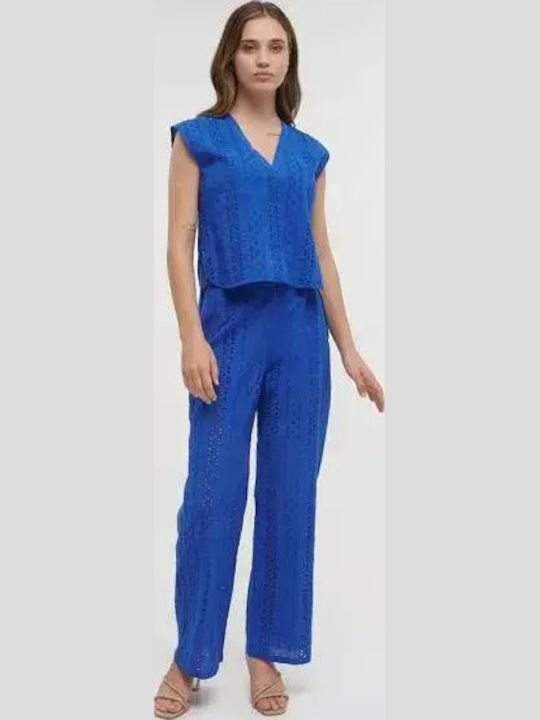 Ble Resort Collection Damenbademode Top Blau Kipuhr