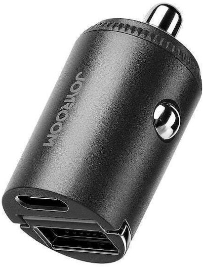 Joyroom JR-CCN18 65W Fast Charging Car Charger with Ports: 1xUSB-A 1xType-C Black Colour