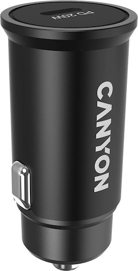 Canyon Canyon Autoladegerät 20W Mit Einer USB-C Anschluss Schwarz Farbe