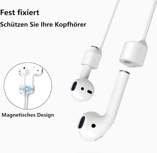 Tech-Protect Каишка против изгубване в Бял цвят за Apple AirPods 1 / AirPods 2