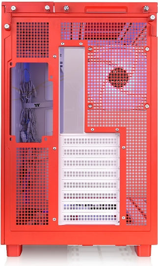 Thermaltake 380 XL TG ARGB Gaming Midi-Turm Computergehäuse mit Seitenfenster Flammendes Orange