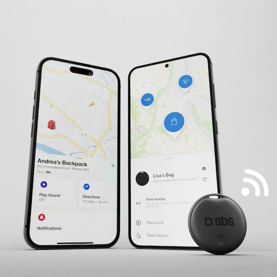 SBS Apple Find My & Google Find Hub Μαύρο