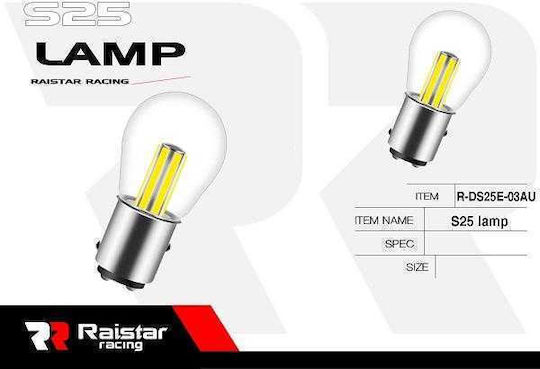 Raistar Autolampen Dipolische S25 LED Weiß 12V 1.5W Menge 2