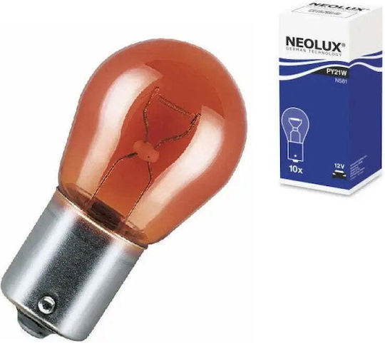 Neolux Λάμπα Αυτοκινήτου & Μοτοσυκλέτας Standard PY21W-BAU15s Πορτοκαλί 12V 21W