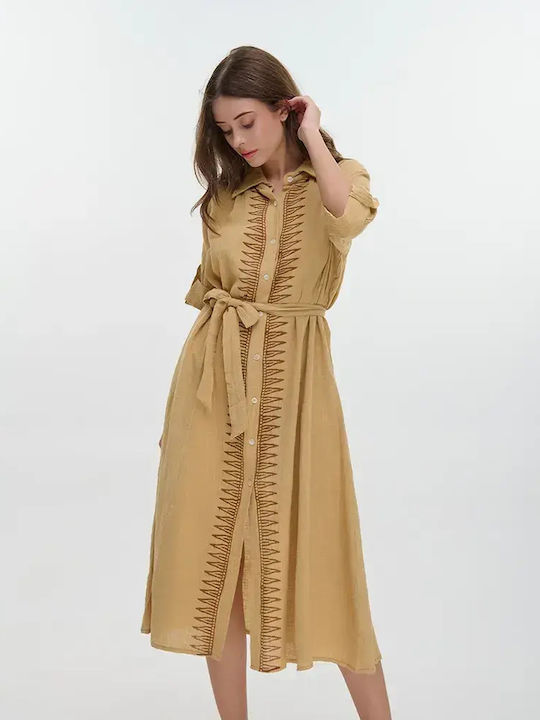 Long Sleeve Women's Shirt Mustard