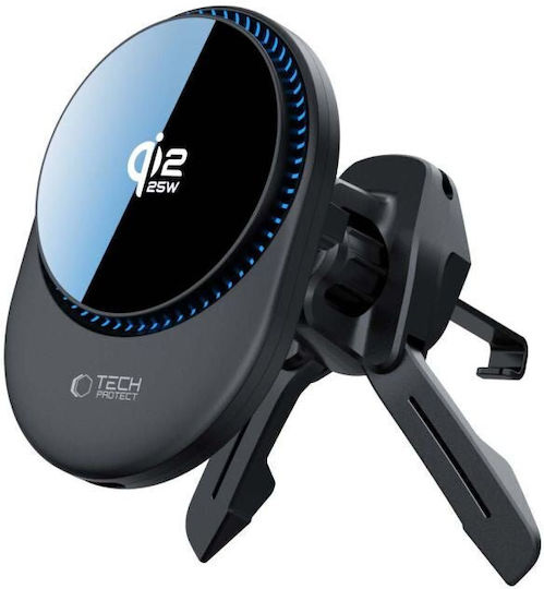 Tech-protect V21 Magnetic Magsafe Dashboard & Vent Car Mount Wireless Charger 25w Qi2.2 Black