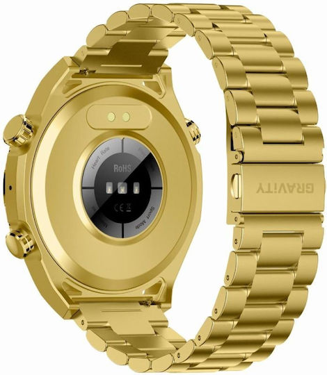 Gravity GT13-2 52mm Smartwatch mit Pulsmesser (Gold)