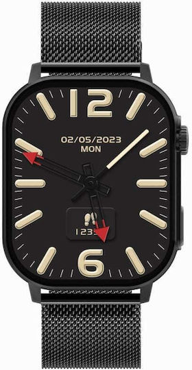 Gravity GT15 40mm Smartwatch mit Herzfrequenzsensor Schwarz