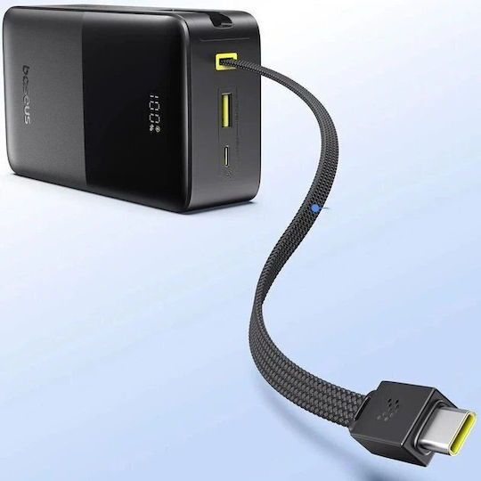 Baseus EnerFill FC51 Bipow 2 Pro Дигитална Външна Батерия 30000mAh 22.5W с 2 USB-A Изходни Порта и USB-C Изходен Порт Power Delivery / Бързо Зареждане Черна