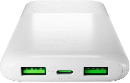 Puro Daily 10 Plus Power Bank 10000mAh 22.5W με 2 Θύρες USB-A και Θύρα USB-C Power Delivery Λευκό