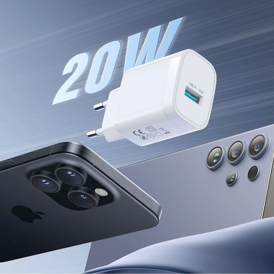 Joyroom Wireless Charger with USB-A Port 18W White (JR-TF4)