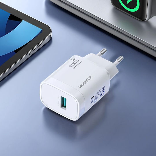 Joyroom Wireless Charger with USB-A Port 18W White (JR-TF4)