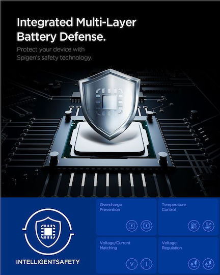Spigen Зарядно без кабел с USB-C порт 30W Quick Charge 2.0 / Quick Charge 3.0 Бял (Essential)