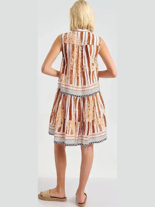 Ble Resort Collection Дамска Къса Плажна Рокля Бяла