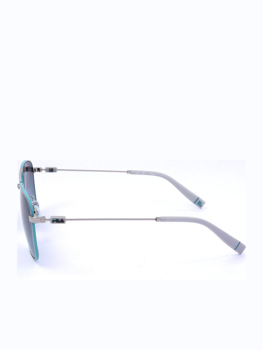 FILA Men's Sunglasses With Grey Metallic Frame And Grey Lens SFI456 0579