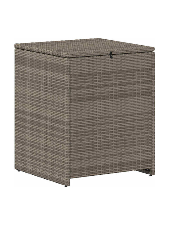 vidaXL Outdoor Storage Box Rattan Gray L55xW55xH69cm