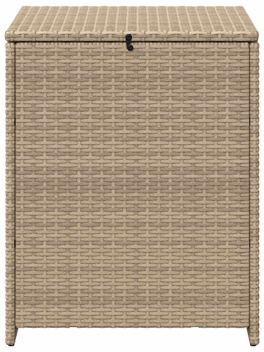 vidaXL Outdoor Storage Box Rattan Beige L55xW55xH69cm