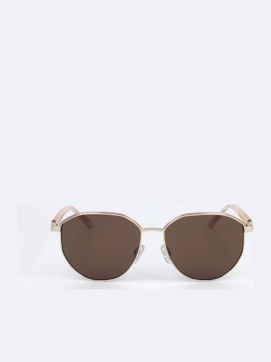 Ted Baker Tb1700 Women's Sunglasses with Gold Frame and Brown Lens
