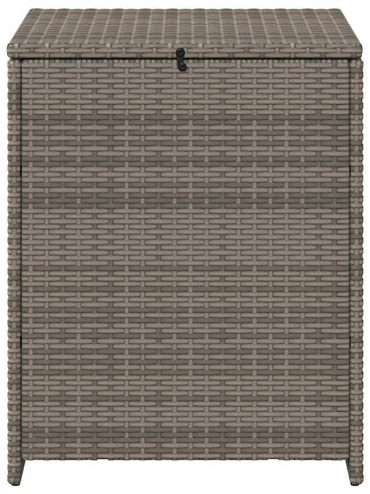 vidaXL Outdoor Storage Box Rattan Gray L55xW55xH69cm